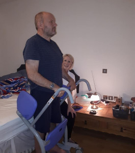 Client doing exercises