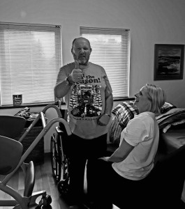 Client giving thumbs up