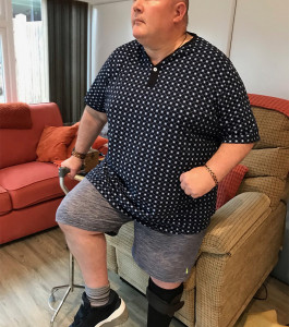 Client doing exercises